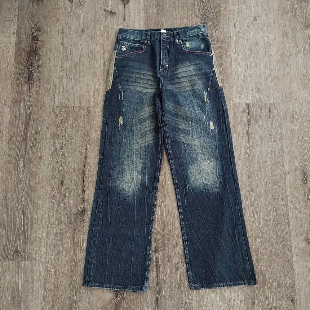 New Vintage Rocawear Men's Baggy Hip Hop Jeans Size 16 Waist 30